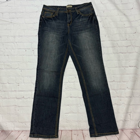 Earl Jeans Denim - EARL JEANS straight fit dark wash denim women’s pants in size 12 western EUC